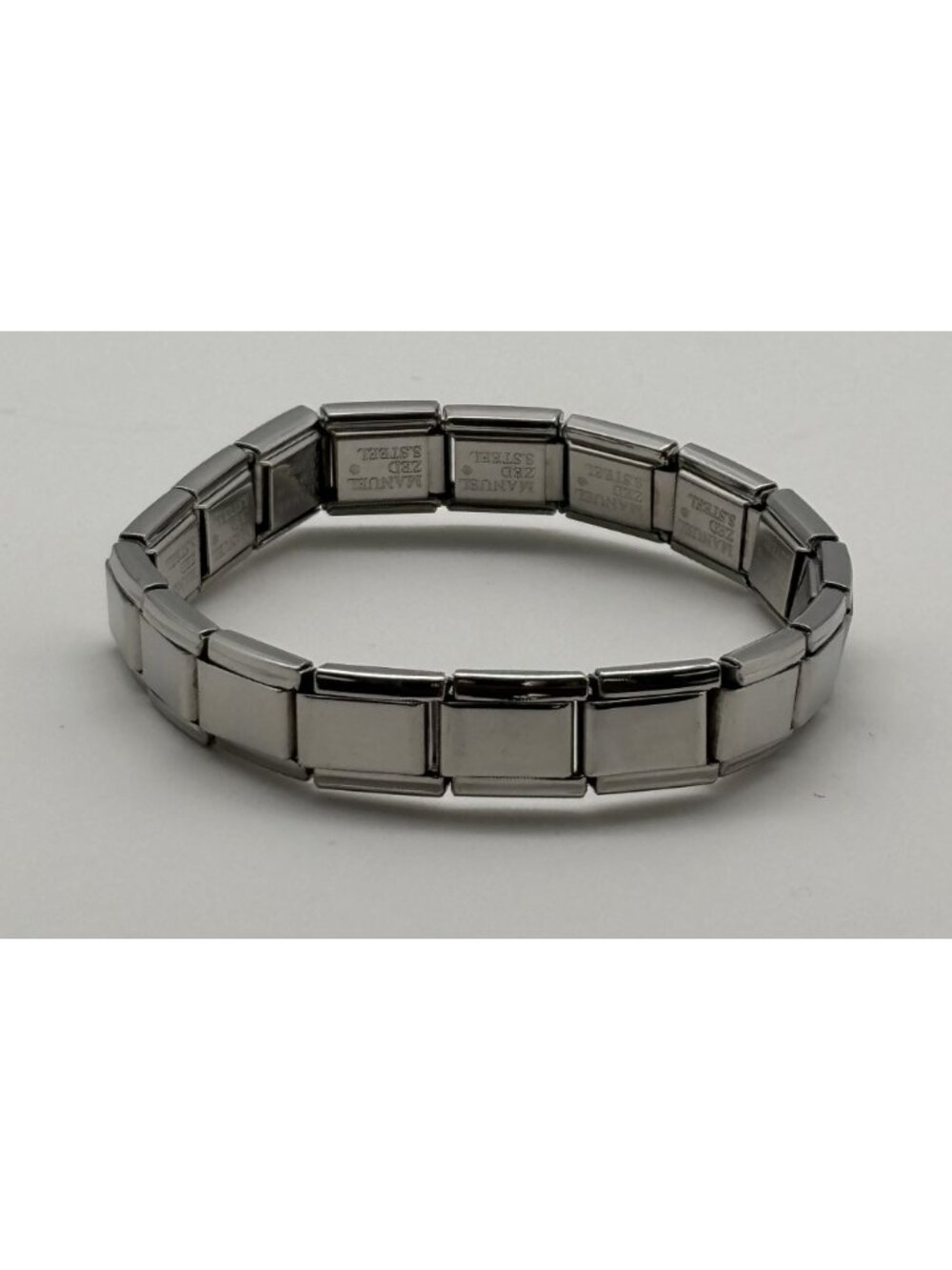 Vintage Manuel Zed Charm Bracelet Stainless Steel Expandable Links Puzzle Design - Picture 15 of 15